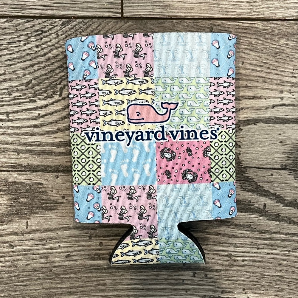 Vineyard Vines Patchwork “Everyday Should Feel This Good” Koozie